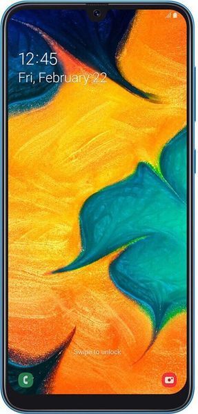 Смартфон Samsung Galaxy A30 3/32GB Blue, Super AMOLED, Exynos 7904, 16+5 Мп, 4000 мАч 2856272162 фото