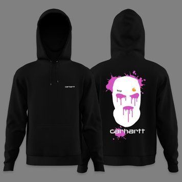 Чоловічий худі на флісі Кархарт рожева маска / Carhartt pink mask 3243207243 фото