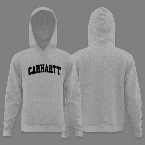 Чоловічий худі на флісі Кархарт напис / Carhartt inscription 3243207244 фото