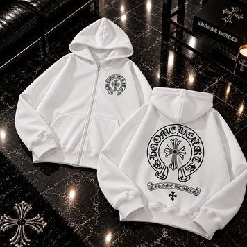 Кофта на молнии Chrome Hearts белая мужская 3249175919 фото
