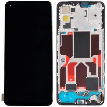 Дисплей Realme GT 5G в зборі з сенсором та рамкою black OLED 3170030635 фото