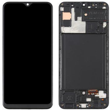 Дисплей Samsung A307F Galaxy A30s (2019) в сборе с сенсором и рамкой black OLED (big size) 3170029505 фото