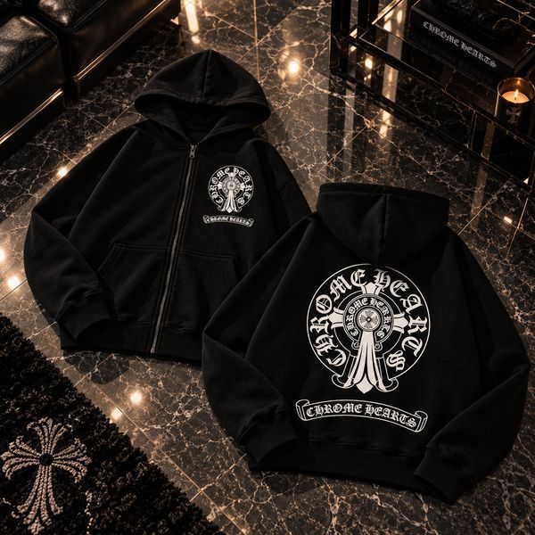 Кофта на змійці Chrome Hearts чорна чоловіча 3249177163 фото