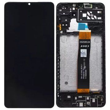 Дисплей Samsung A047 Galaxy A04s (2022) в зборі з сенсором та рамкою black service orig 3170029308 фото