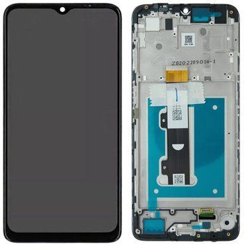 Дисплей Motorola XT2239 Moto E22 в зборі з сенсором та рамкою black 3170029998 фото